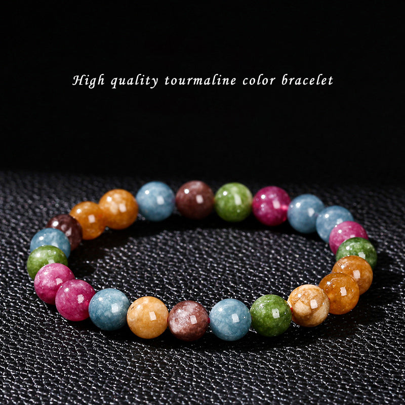 Colored crystal bracelet, natural handmade design, unique style