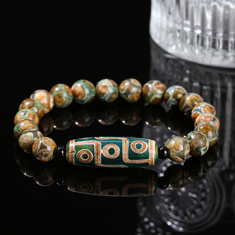 Green nine-eye crystal bracelet, full of unique charm
