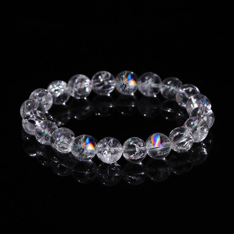Genuine natural white crystal bracelet, unisex