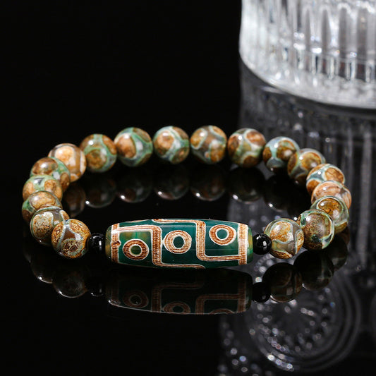 Green nine-eye crystal bracelet, full of unique charm