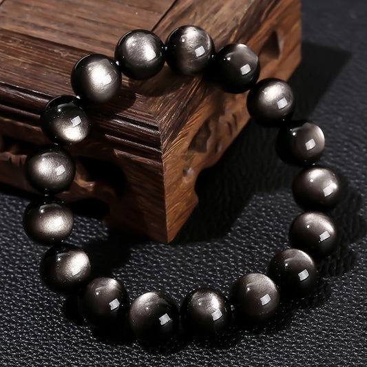 High end quality obsidian bracelet for men and women