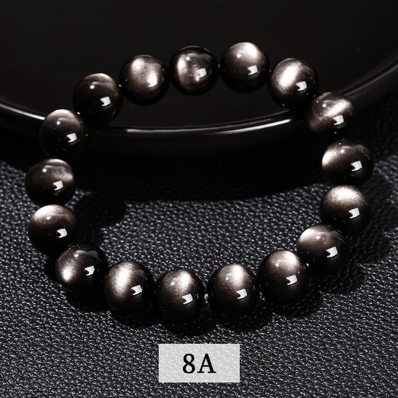 High quality natural obsidian bracelet, same style for men and women