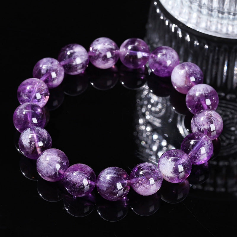 Noble purple crystal bracelet, simple and elegant, natural crystal, handmade