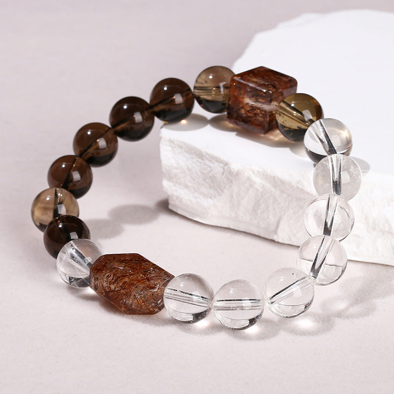 Purely handmade crystal bracelet, unique style, wear to heal your mood
